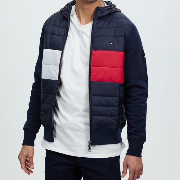 Xl Tommy breathable puffer hybrid. Soft cotton back and‎ sleeves. - Picture 1 of 6